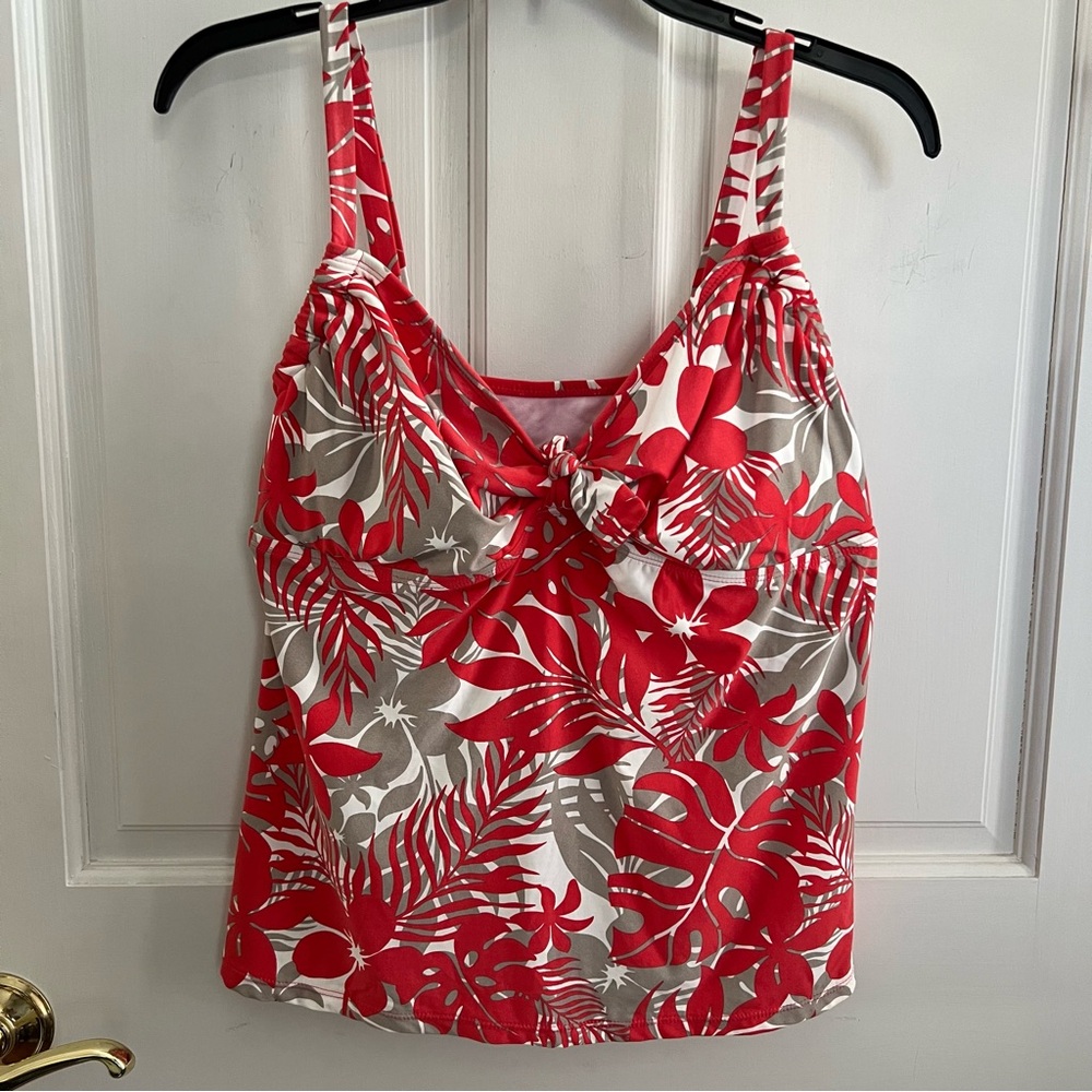 Womens BEACH HOUSE Hawaiian Print Soft cup Adjustable Tankini Size 14